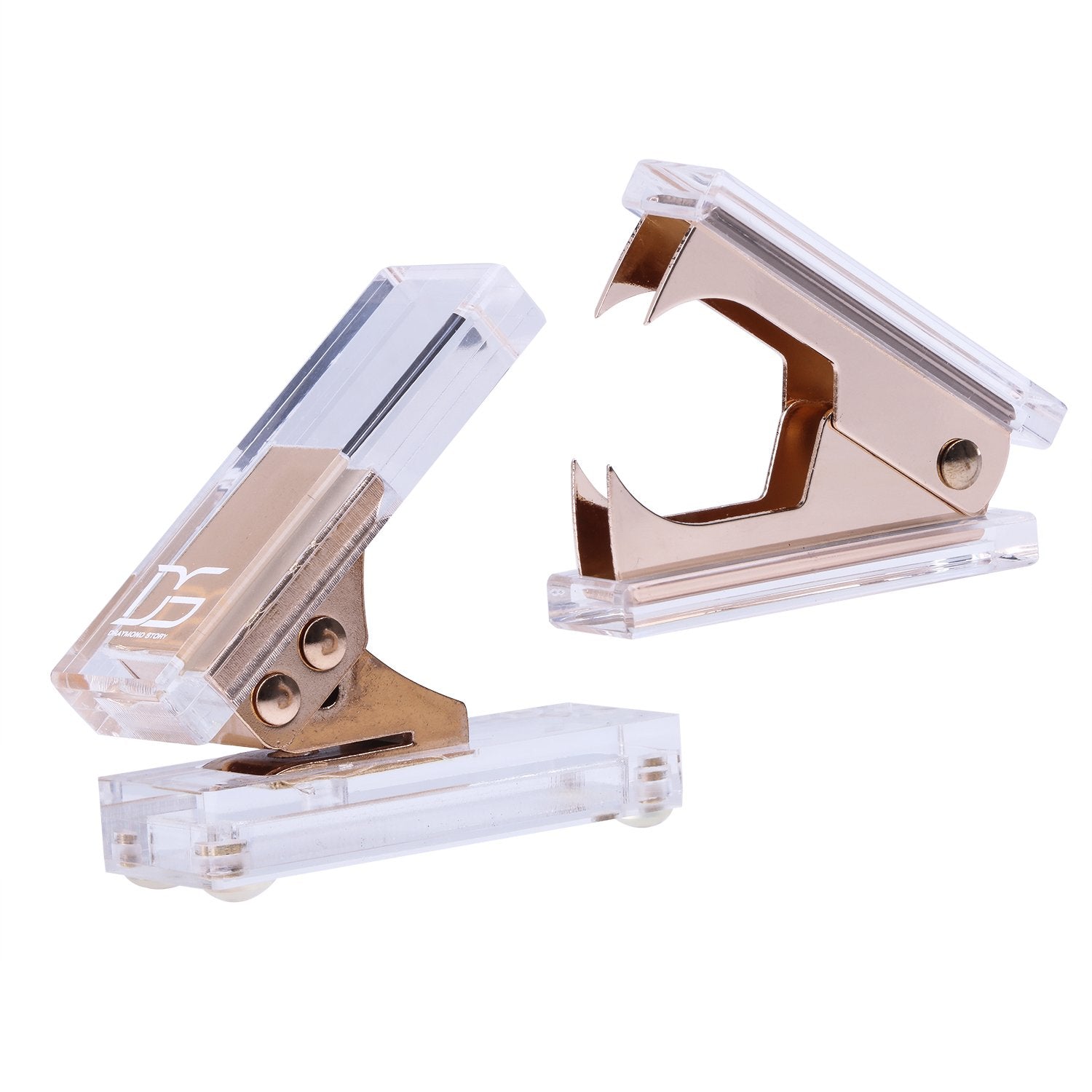 1-Hole Punch and Staple Remover Set (Gold,Rose Gold)