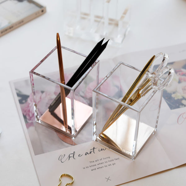 Acrylic Pen holder (Gold, Rose Gold)