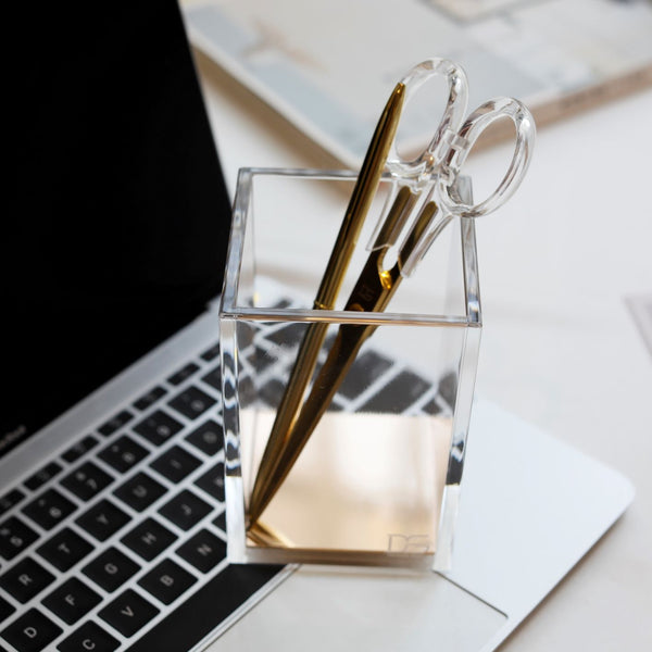 Acrylic Pen holder (Gold, Rose Gold)