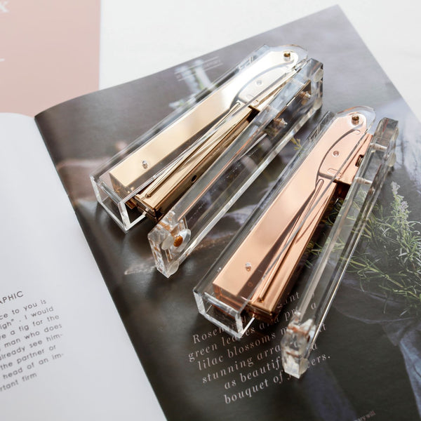 Acrylic Stapler (Gold, Rose Gold,Colorful,Silver,Blue,)