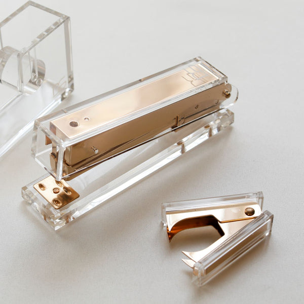 Stapler and Staple Remover Set (Gold, Rose Gold)