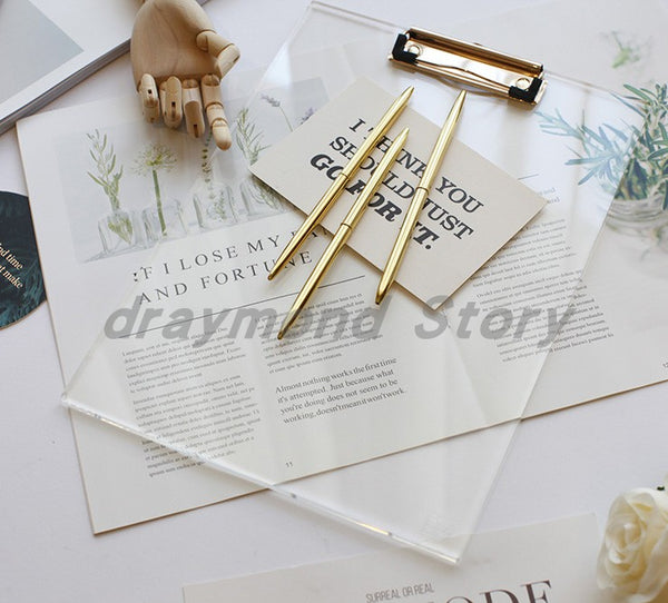 Acrylic Clipboard (Gold,Rose gold)