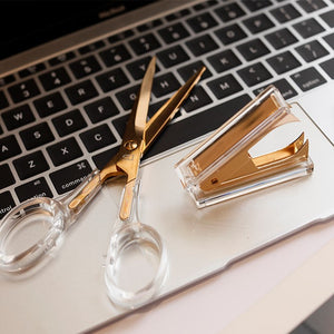 Scissors and Staple Remover Set (Gold)