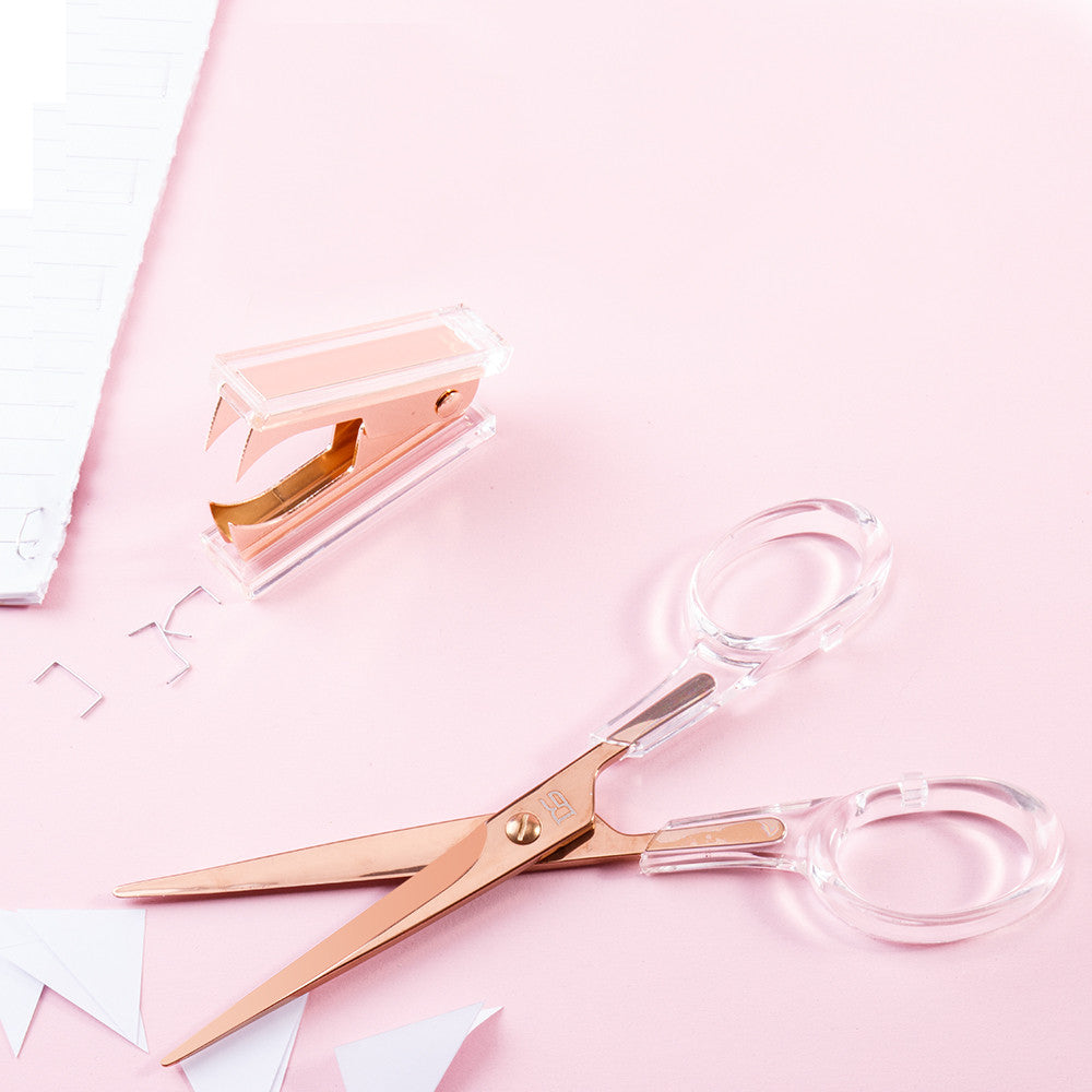  Gold Scissors and Stapler Set - Scissors and Stapler